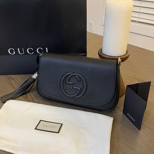 *NEW* Gucci Soho Women's GG Leather Cross Body Bag